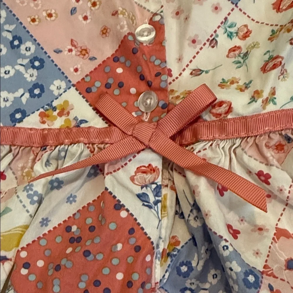 Blueberi Boulevard Patchwork Dress - Pink and Blue